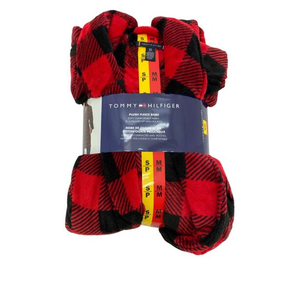 Tommy Hilfiger Other - Tommy Hilfiger Men's Plush Fleece Robe | Red and Black Plaid | Various Sizes NEW